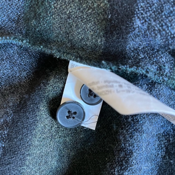 Zara Green and Gray Striped Pea Coat - Picture 3 of 4